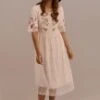 Half Sleeve Round Neck Knee Length Embroidered Dress -Women Dress Shop 7e1a1750 1 1