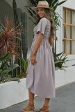 Casual Short Sleeve V Neck Maxi Dress 6 Casual Short Sleeve V Neck Maxi Dress - Image 4