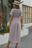 Casual Short Sleeve V Neck Maxi Dress 7 Casual Short Sleeve V Neck Maxi Dress - Image 5