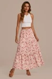 Floral Elastic Waist Tiered Maxi Skirt 7 Floral Elastic Waist Tiered Maxi Skirt - Image 5