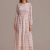 Floral Long Sleeve Round Neck Smocked Tiered Maxi Dress -Women Dress Shop brld3042002 1