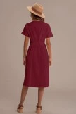 Casual Short Sleeve V Neck Button Down Midi Dress With Pockets 9 Casual Short Sleeve V Neck Button Down Midi Dress With Pockets - Image 7