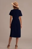 Casual Short Sleeve V Neck Button Down Midi Dress With Pockets 11 Casual Short Sleeve V Neck Button Down Midi Dress With Pockets - Image 9