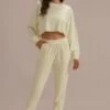 Cream Casual Cute Comfy Leisure Loungewear Set -Women Dress Shop brlj006 01