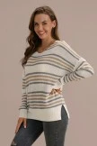 Stripe Loose Casual Soft Fall Winter Sweater