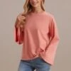 Solid Round Neck Casual All Season Blouse