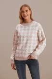 Pink Casual Round Neck Sweet Fall Winter Sweater
