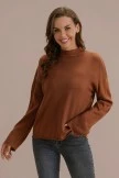 Chocolate Loose Solide Casual Cute Fall Winter Thin Sweater
