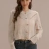 Ivory Buttons Cute Fall Thin Sweater -Women Dress Shop brls021 1
