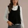 Black Cute Fall Winter Fashion Sweater Vest -Women Dress Shop brls022 1