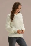 Ivory Long Sleeve Ruffle High Neck Knit Sweater 8 Ivory Long Sleeve Ruffle High Neck Knit Sweater - Image 6