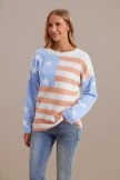 USA Flag Printed Round Neck Long Sleeve Lightweight Knit Sweater 6 USA Flag Printed Round Neck Long Sleeve Lightweight Knit Sweater - Image 4