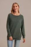 Green Knit Long Sleeve Round Neck Sweater 5 Green Knit Long Sleeve Round Neck Sweater - Image 3