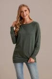 Green Knit Long Sleeve Round Neck Sweater 7 Green Knit Long Sleeve Round Neck Sweater - Image 5
