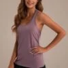 Mauve Solid Active Racerback Tank Top -Women Dress Shop brlt022221 4