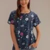 Floral Round Neck Short Sleeve Shirt -Women Dress Shop brlt2060103 1