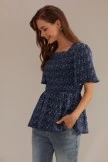 Floral Square Neck Short Sleeve Smocked Blouse 7 Floral Square Neck Short Sleeve Smocked Blouse - Image 5