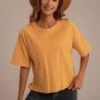 Solid Color Round Neck Short Sleeve Pocket Front Top -Women Dress Shop brlt22022510 1
