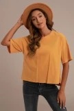 Solid Color Round Neck Short Sleeve Pocket Front Top 5 Solid Color Round Neck Short Sleeve Pocket Front Top - Image 3