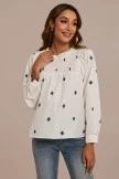 Print Long Sleeve High Neck Smocked Shirt 7 Print Long Sleeve High Neck Smocked Shirt - Image 5