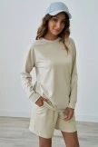 Cream Long Sleeve Round Neck Home Comfy Casual Loungewear Set 10 Cream Long Sleeve Round Neck Home Comfy Casual Loungewear Set - Image 8
