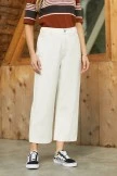 Ivory High Rise Cotton Pants