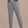 Grey Casual Elastic Waist Joggers With Pockets -Women Dress Shop plb30607 1