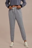 Grey Casual Elastic Waist Joggers With Pockets
