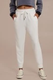 White Casual Elastic Waist Joggers With Pockets