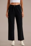 Black Wide Leg Pocketed Cargo Pants