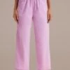 Lavender High Waist Wide Leg Pants