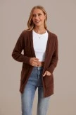 Mauve Long Sleeve Open Front Knit Cardigan 5 Mauve Long Sleeve Open Front Knit Cardigan - Image 3