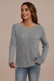 Heather Grey Basic Long Sleeve Round Neck Sweater