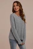 Heather Grey Basic Long Sleeve Round Neck Sweater 8 Heather Grey Basic Long Sleeve Round Neck Sweater - Image 6