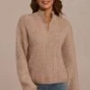 Solid Color High Neck Half Zip Sweater -Women Dress Shop plfw30607 1