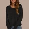 Black Textured Knit Mock Neck Sweater -Women Dress Shop plfw30608 1