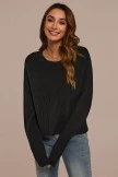 Black Textured Knit Mock Neck Sweater