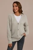 Solid Color Knit Long Sleeve Button Front Cardigan 7 Solid Color Knit Long Sleeve Button Front Cardigan - Image 5