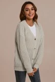 Solid Color Knit Long Sleeve Button Front Cardigan 8 Solid Color Knit Long Sleeve Button Front Cardigan - Image 6