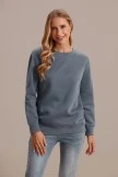 Solid Color Round Neck Long Sleeve Cozy Sweatshirt