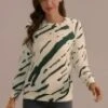 Graphic Print Round Neck Raglan Sleeve Sweatshirt -Women Dress Shop plss2072102 1
