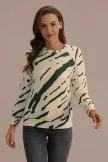 Graphic Print Round Neck Raglan Sleeve Sweatshirt