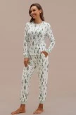 Casual Pine Forest Print Long Sleeve Round Neck Loungewear Set 5 Casual Pine Forest Print Long Sleeve Round Neck Loungewear Set - Image 3