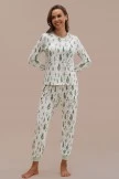 Casual Pine Forest Print Long Sleeve Round Neck Loungewear Set 6 Casual Pine Forest Print Long Sleeve Round Neck Loungewear Set - Image 4