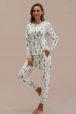 Casual Pine Forest Print Long Sleeve Round Neck Loungewear Set 7 Casual Pine Forest Print Long Sleeve Round Neck Loungewear Set - Image 5