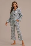 Artist Curator Print Long Sleeve Collared Neck Loungewear Set 5 Artist Curator Print Long Sleeve Collared Neck Loungewear Set - Image 3