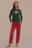 Cute Santasaurus Green Long Sleeve Round Neck Loungewear Set 7 Cute Santasaurus Green Long Sleeve Round Neck Loungewear Set - Image 5
