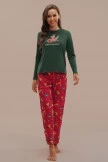 Cute Santasaurus Green Long Sleeve Round Neck Loungewear Set 8 Cute Santasaurus Green Long Sleeve Round Neck Loungewear Set - Image 6