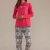 Multi Christmas Print Long Sleeve Round Neck Loungewear Set -Women Dress Shop ptp2062715 1
