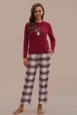 Fireside Plaid Long Sleeve Round Neck Loungewear Set